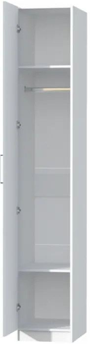 Шкаф-пенал №1 "Иннэс-7" - Белый/Монблан Р-856