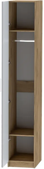 Шкаф-пенал №1 "Иннэс-7" - Крафт золотой/Грэй софт