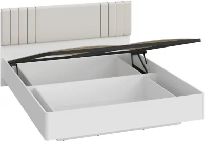 Кровать парящая 120 КРП-411-16-12 с подъемным основанием, Белый/Ткань MARBEL 103