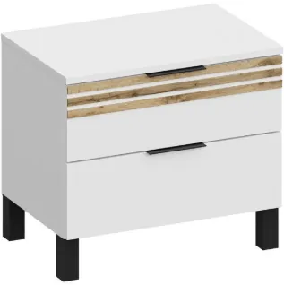 Модульная спальня Нао, набор №7, Белый/Профиль МДФ Дуб вотан