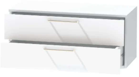 Тумба-5 прикроватная подвесная "Иннэс-7", Белый/Белый глянец