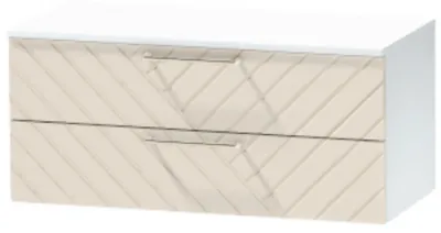 Тумба-5 прикроватная подвесная "Иннэс-7", Белый/Тирамису матовый