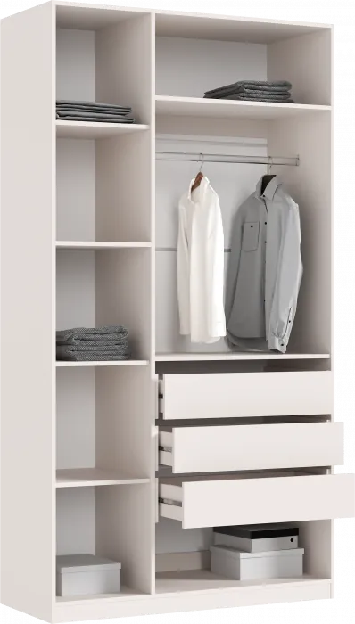 Ларго Шкаф 3-х створчатый 1200 (1 полка/3ящика), Кашемир