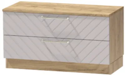 Тумба-5 прикроватная напольная "Иннэс-7", Крафт золотой/Грэй софт