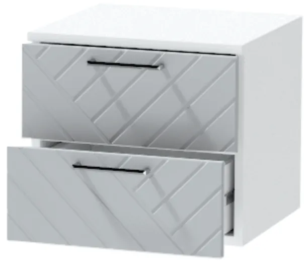 Тумба-6 прикроватная подвесная "Иннэс-7", Белый/Монблан Р-866