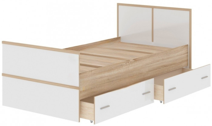 Кровать с проложками ДСП Сакура ЛИТ 90х200, дуб сонома