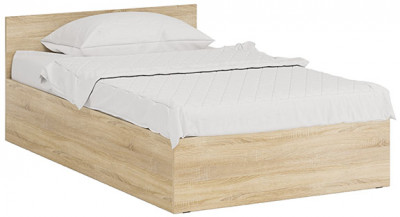 Стандарт Кровать 1200, цвет дуб сонома, ШхГхВ 123,5х203,5х70 см., сп.м. 1200х2000 мм., без матраса, основание есть