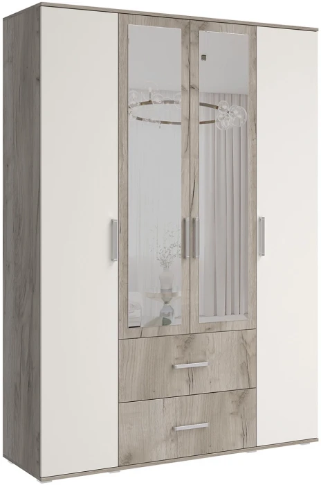 Модульная спальня Фиеста NEW, Крафт серый/Кашемир