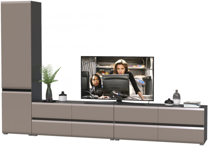 Сидней Комплектация № 127, корпус: антрацит/фасады: МДФ веллюто капучино