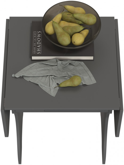 Стол обеденный раскладной с ящиком 6-02.120ТМграф, графит