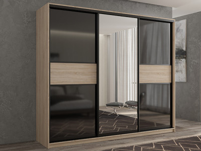 Шкаф-купе Кааппи 9 Сонома Светлый 210х60х230 см