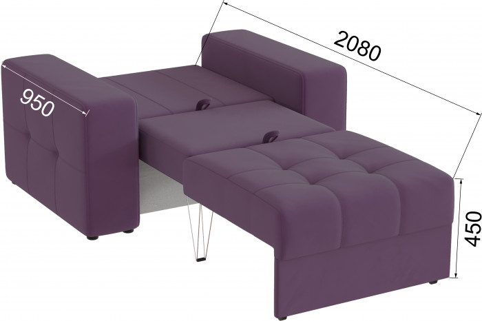 Кресло-кровать Верден, Винный