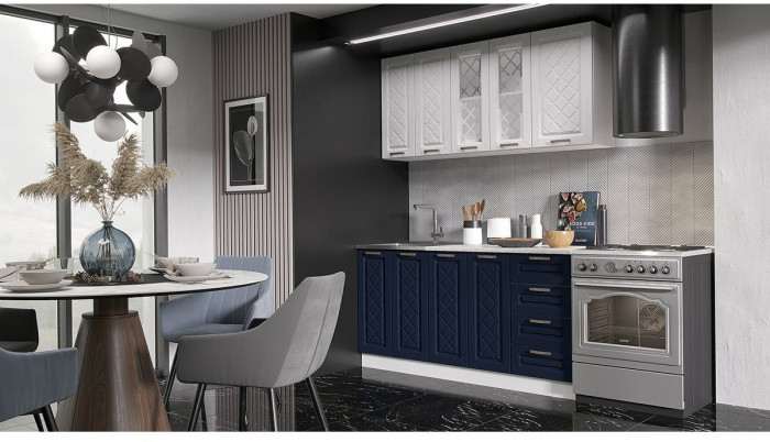 Кухня МДФ Агава 1600, Акация белая