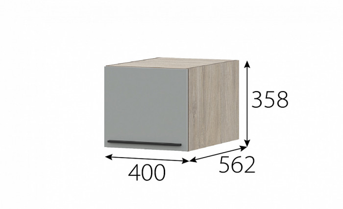 КГ Этна Шкаф навесной барный 4АП1Я Софт Грей