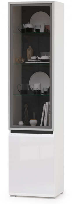 Сидней Комплектация № 020, корпус: белый/чёрный/фасады: МДФ белый глянец