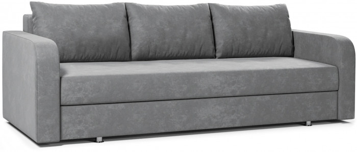 Диван-кровать Вектор, еврокнижка, велюр, 140х190, серый