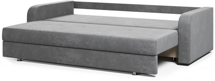 Диван-кровать Вектор, еврокнижка, велюр, 140х190, серый