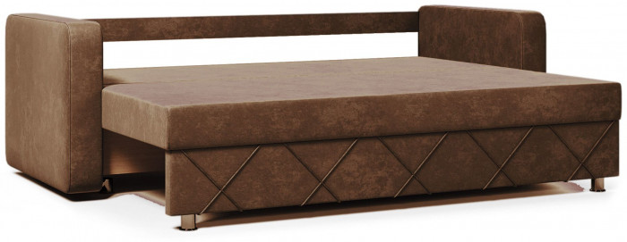 Раскладной диван-кровать, прямой, еврокнижка, цвет коричневый, Стелла 145х190