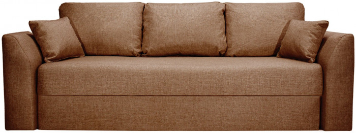 Диван-кровать Белфест 160х195, еврокнижка, рогожка, коричневый