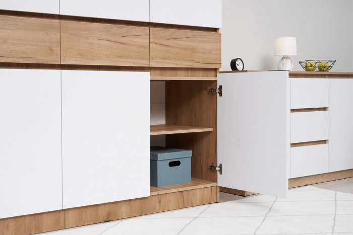 Прихожая Роджина Шкаф 3-х ств (Дуб крафт/Белый глянец)