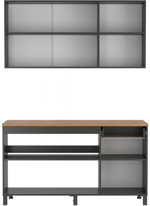 Кухня Римини 1500 диамант серый