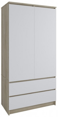 МС Мори Шкаф МШ 900.1, МП/4 Сонома/Белый