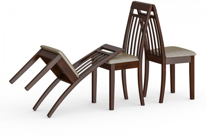 Три стула Мебель--24 Гольф-11 разборных, орех