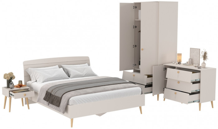 Афина Спальня 23-1600, кашемир серый