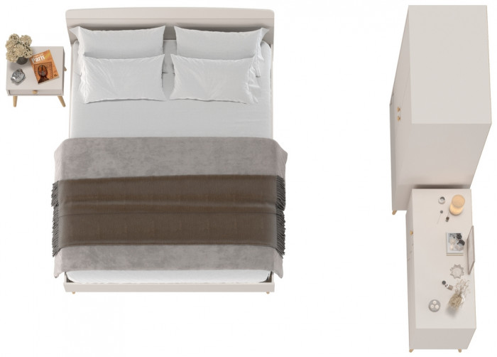 Афина Спальня 23-1600, кашемир серый