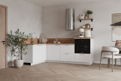 КГ Угловой 1500х2400 (без пм) , Белый софт матовый  Арника РМ в.3