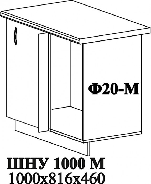 Ф-20-М Катрин (ШНУ 1000 М) МДФ софт вайт