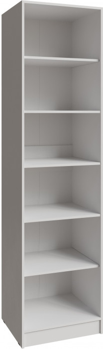 Шкаф Мадрид (0,6) с полками без зеркала, Белый/Ателье светлое