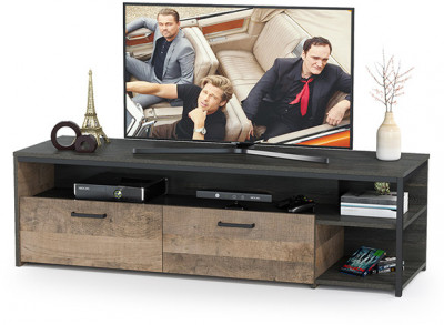 Трувор 13.70 Тумба под ТВ, цвет дуб гранж песочный/интра, ШхГхВ 149,8х45,4х44,6 см., универсальная сборка