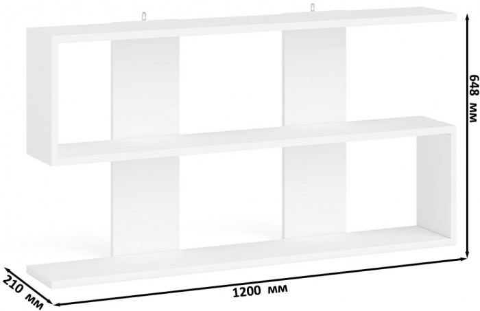 Мори письменный стол МСП1200.1 + Комод МК700.5 + Полка 1200, белый