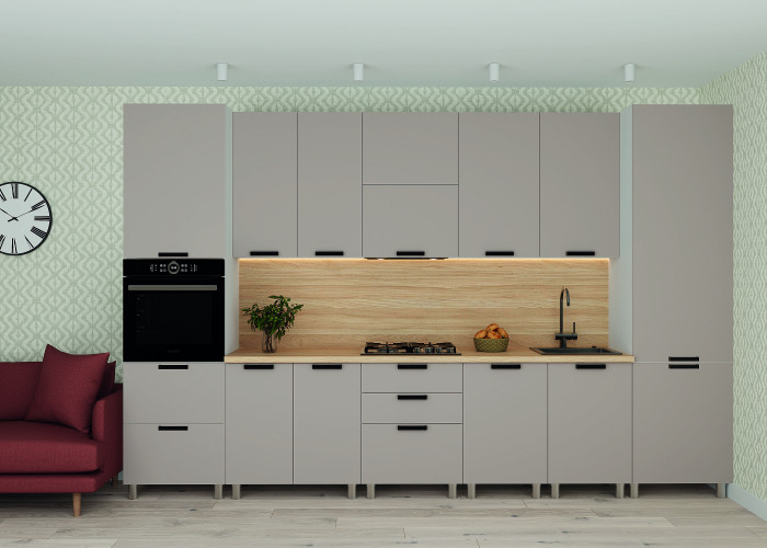 МК Аленушка Н3Я 400 Лаванда Кашемир, скоба черный (со столешницей)