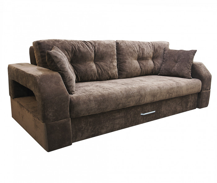 Диван-кровать Манчестер, еврокнижка, велюр, 150х195, коричневый