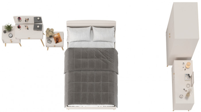 Афина Спальня 24-1200, кашемир серый