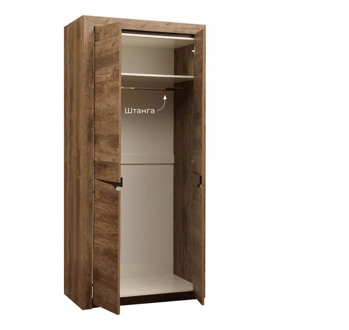 33.03 Лючия шкаф для одежды 2-х дв. кейптаун/венге
