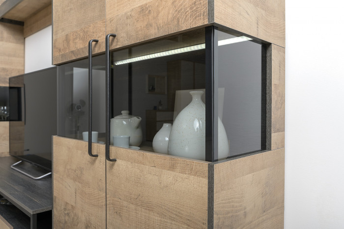 Трувор Гостиная 056, дуб гранж песочный/интра