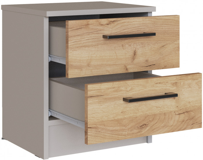 Тумба прикроватная Вегас, Кашемир/Дуб крафт золотой