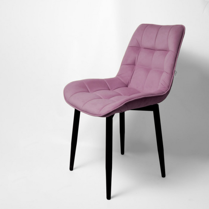 Стул "Бостон" белый матовый Velutto 11 пыльная роза