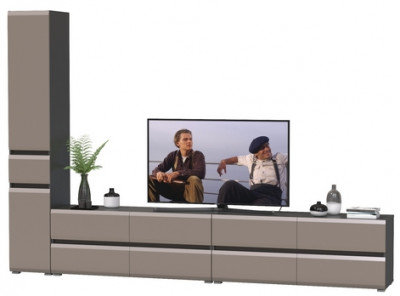 Сидней Комплектация № 132, корпус: антрацит/фасады: МДФ веллюто капучино