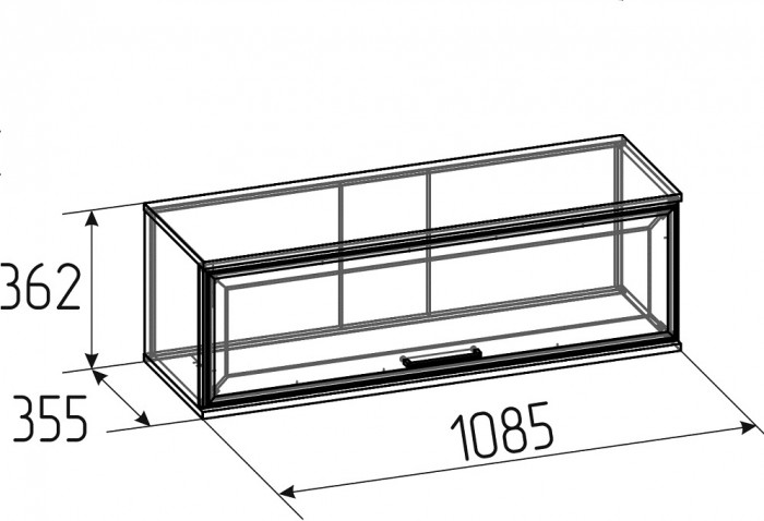 Шкаф навесной Аурелио 81, Блэквуд Сатиновый - Белый