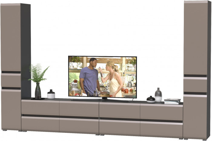 Сидней Комплектация № 133, корпус: антрацит/фасады: МДФ веллюто капучино