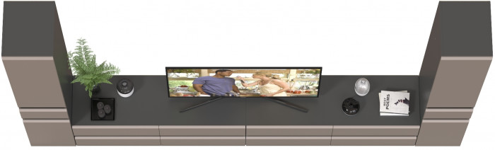 Сидней Комплектация № 133, корпус: антрацит/фасады: МДФ веллюто капучино