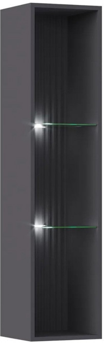 Оливия Шкаф навесной открытый (Глиняный серый, Шарли мокко)