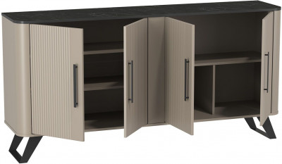 Фиделия комод 76.04 серый камень / мрамор черный