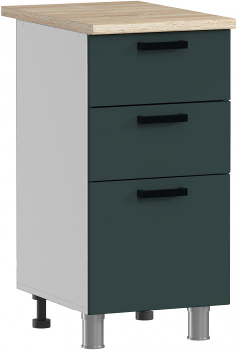 МК Аленушка Н3Я 400 Лаванда Изумруд, скоба черный (со столешницей)