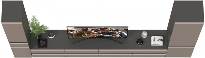 Сидней Комплектация № 134, корпус: антрацит/фасады: МДФ веллюто капучино