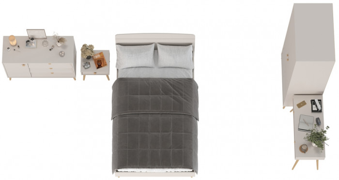 Афина Спальня 25-1200, кашемир серый